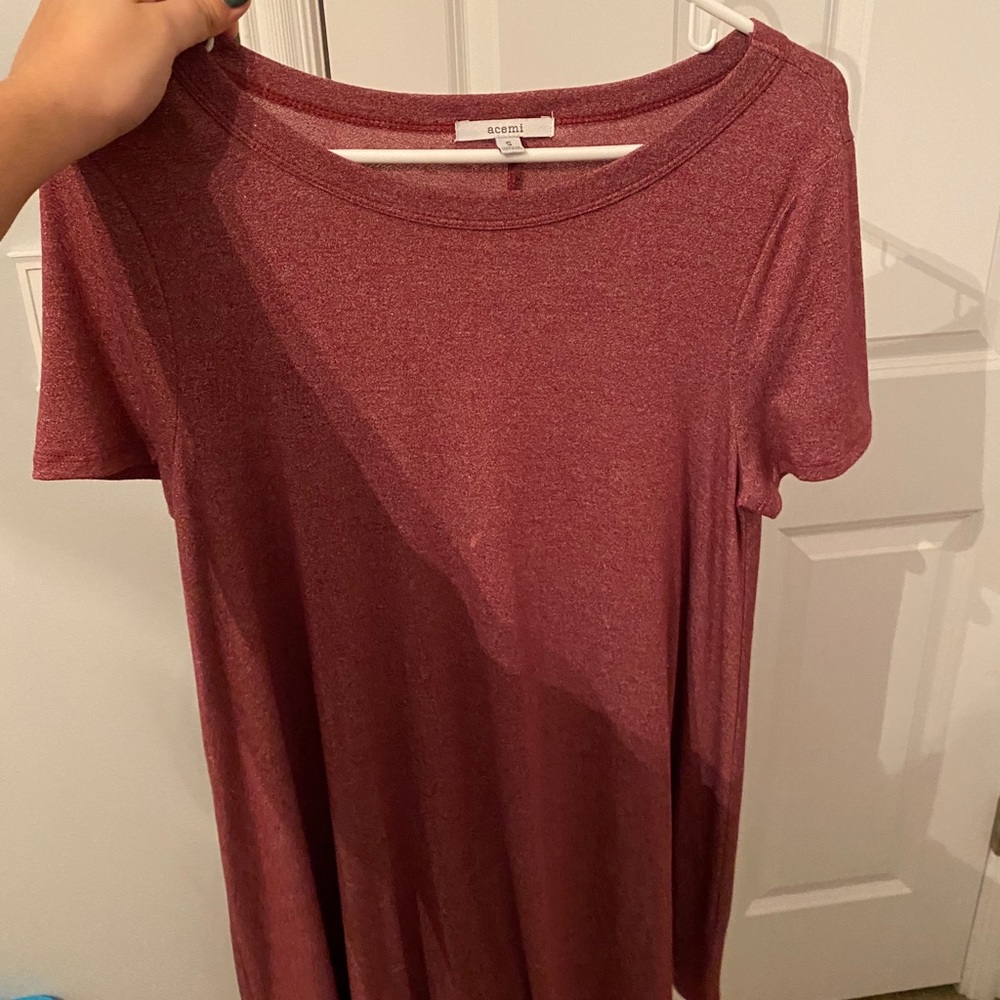Red mini T-shirt dress